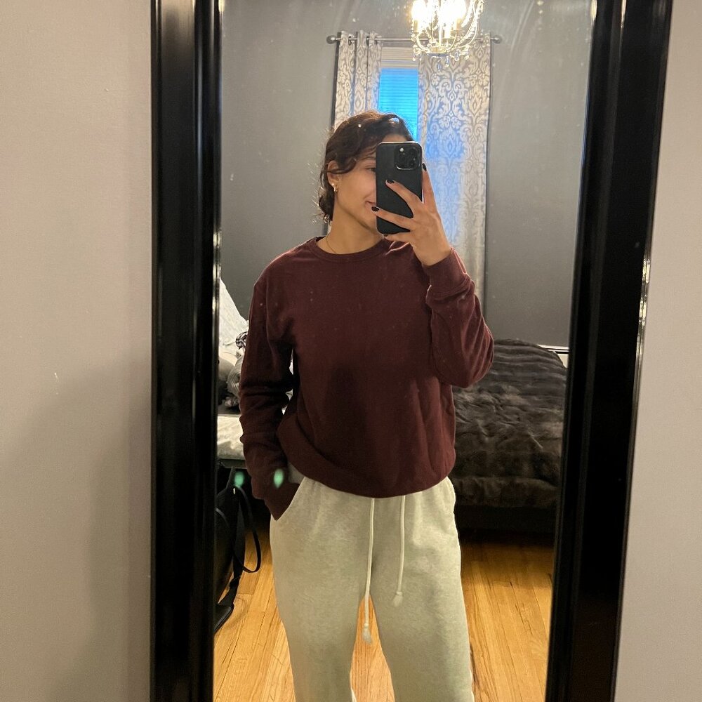 XS Sonoma Maroon Crew Neck Sweater